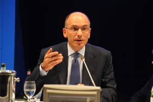 Il premier Enrico Letta al Forum Ambrosetti