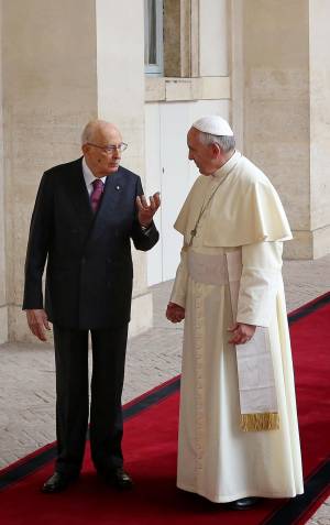 Il Quirinale accoglie Papa Francesco