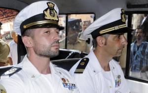 I due marò italiani prigionieri in India dal febbraio 2012