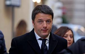 Renzi questa mattina a passeggio per le vie di Roma