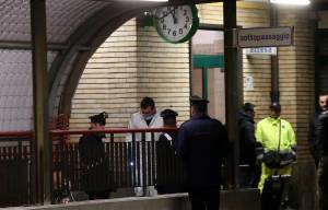 L'ingresso del sottopassagio nella stazione di Mozzate