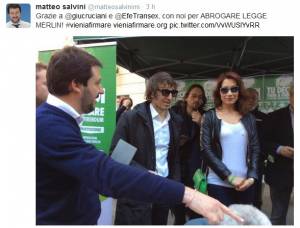 Lega in piazza con Efe Bal contro la legge Merlin