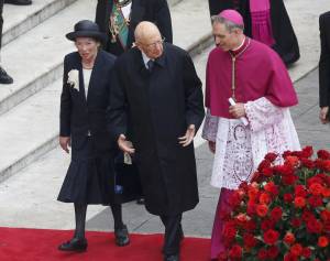 Napolitano e Renzi a San Pietro