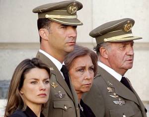 Letizia e Felipe con Sofia e Juan Carlos