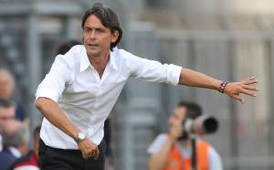 Filippo Inzaghi prima dell'amichevole contro il Monza