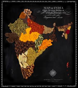 Mappe gastronomiche: Le mappe dei paesi rifatte con i prodotti locali