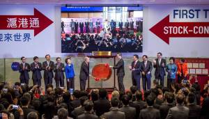 L'inaugurazione della nuova super-Borsa Hong Kong-Shanghai