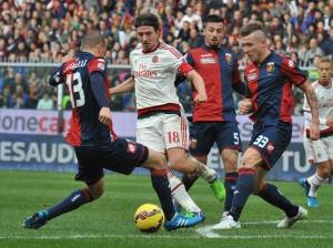 Il Genoa batte il Milan. Il Napoli pareggia con l'Empoli. La Lazio espuga il Tardini