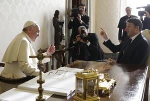 Renzi con la famiglia in Vaticano da papa Francesco