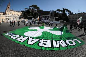 La "discesa" del Carroccio su Roma: la piazza leghista