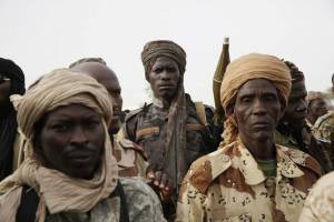 Uomini della coalizione africana a Damasak, dopo la liberazione