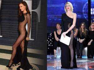 Il look nude: da Irina Shayk alla Marcuzzi