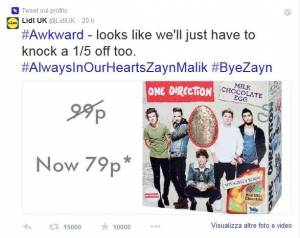 One Direction si separano e Lidl sconta l'uovo di Pasqua della band