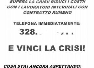 L'agenzia interinale propone lavoratori coi contratti rumeni: "Così i costi calano del 40%"