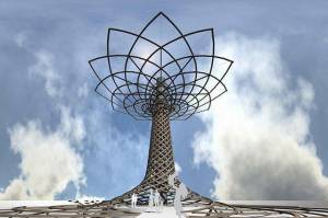 Il rendering di come dovrebbe essere "l'albero della vita" di Expo