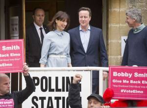 David Cameron e Samantha alla Spelsbury Memorial Hall