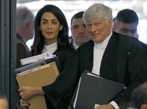 L'avvocato Amal Alamuddin Clooney in una foto d'archivio