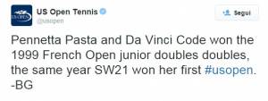 Se il profilo twitter dell'Us Open twitta contro Pennetta e Vinci