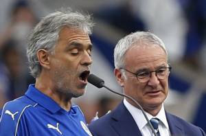 Bocelli canta per il Leicester