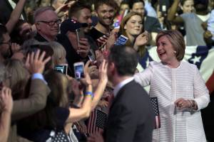 Hillary Clinton festeggia a Brooklyn