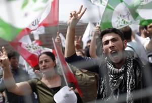 Manifestazione dei sostenitori del Hdp a Istanbul