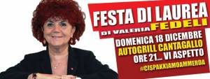 "Festa di laurea di Valeria Fedeli" L'evento che social che irride la ministra