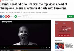 La Juventus e la clip per il Barcellona. Il Mirror: "Ridicoli"