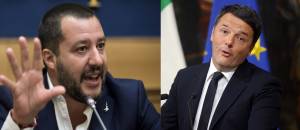 "Disastroso", "Fannullone": botta e risposta Salvini-Renzi