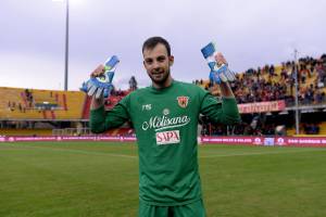 Il portiere del Benevento Brignoli