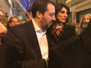 Salvini e la Isoardi a Sanremo