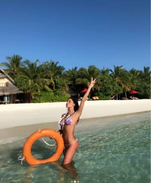Belen Rodriguez sexy alle Maldive