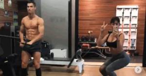 Ronaldo in forma smagliante: lavoro in palestra hot con Georgina