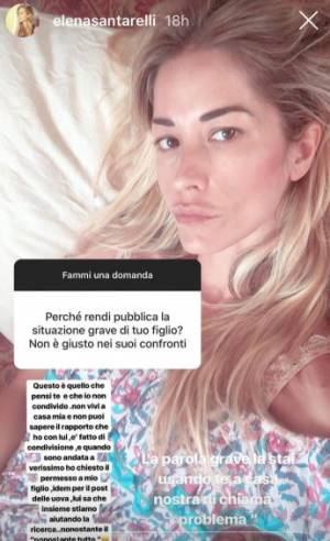 Elena Santarelli si sfoga: "La gente falsa striscia"