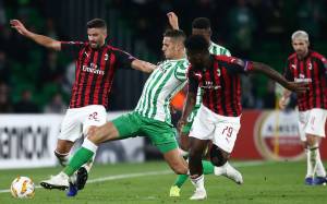 Europa League, il Milan pareggia in Spagna: 1-1 in casa del Betis 