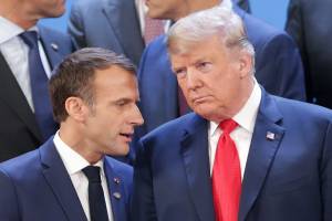 Donald Trump e Emmanuel Macron al G20 di Buenos Aires (Getty)