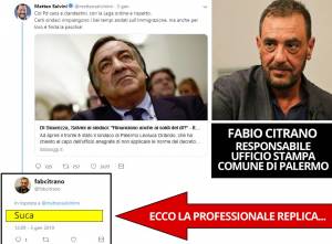 Addetto stampa di Orlando insulta Salvini. Su Twitter scrive: "Suc..."