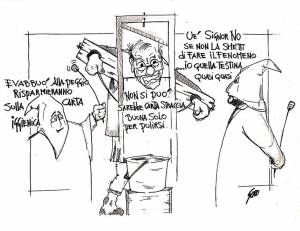 La vignetta del giorno: Tria il signor dei "no"