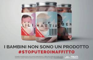 Nuova campagna choc contro l'utero in affitto: i bambini nei barattoli