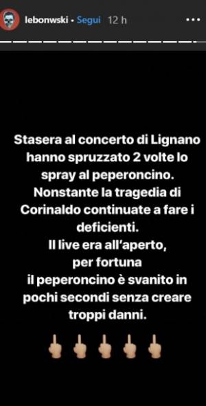 Ancora spray urticante Ma Salmo evita la strage