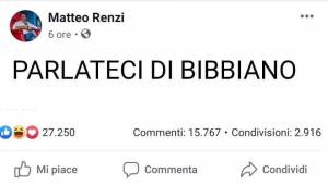 "Parlateci di Bibbiano". Quel post fake su Renzi