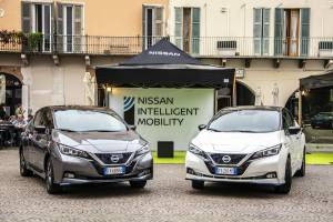 La nuova Nissan Leaf e+ debutta alla “1.000 Miglia Green”