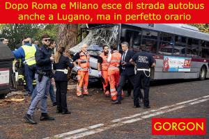 La satira del giorno: bus esce di strada a Lugano