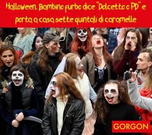 La satira del giorno: bambino furbo vince ad Halloween