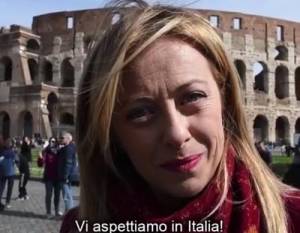 Coronavirus, il video della Meloni: "Turisti, venite in Italia"