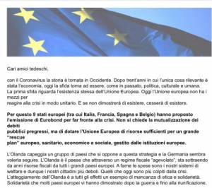 La lettera di governatori e sindaci alla Germania: "Sugli eurobond comportatevi da grande Paese"