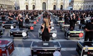 Protesta con i bauli in piazza, Assoallestimenti: "A fianco dei lavoratori dello spettacolo"