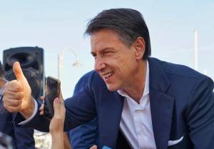 Il leader del Movimento 5 Stelle Giuseppe Conte