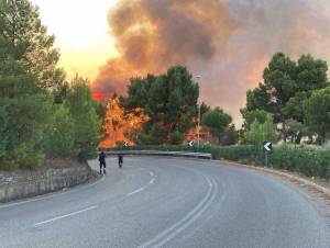 Carso ancora in fiamme chiusa l'autostrada. Rogo a Castel del Monte