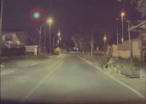 La caduta del bolide ripreso tramite dashcam e pubblicato da Meteo Cloud