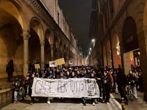 Un momento della protesta